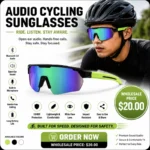 audio cycling sunglasses poster